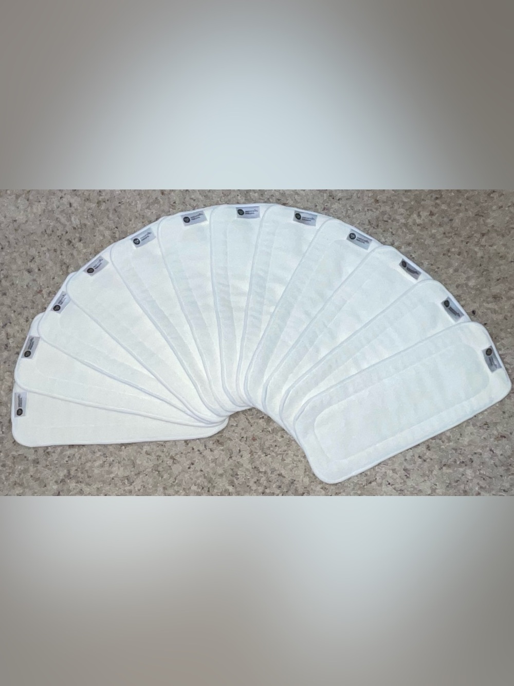 NEW! LOT of 12 (Twelve) Naturally Nature’s Reusable Bamboo Cloth Diaper Inserts